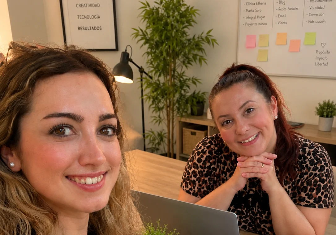 Yolanda y Raquel, el equipo de Valentia MS, trabajando